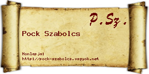Pock Szabolcs névjegykártya
